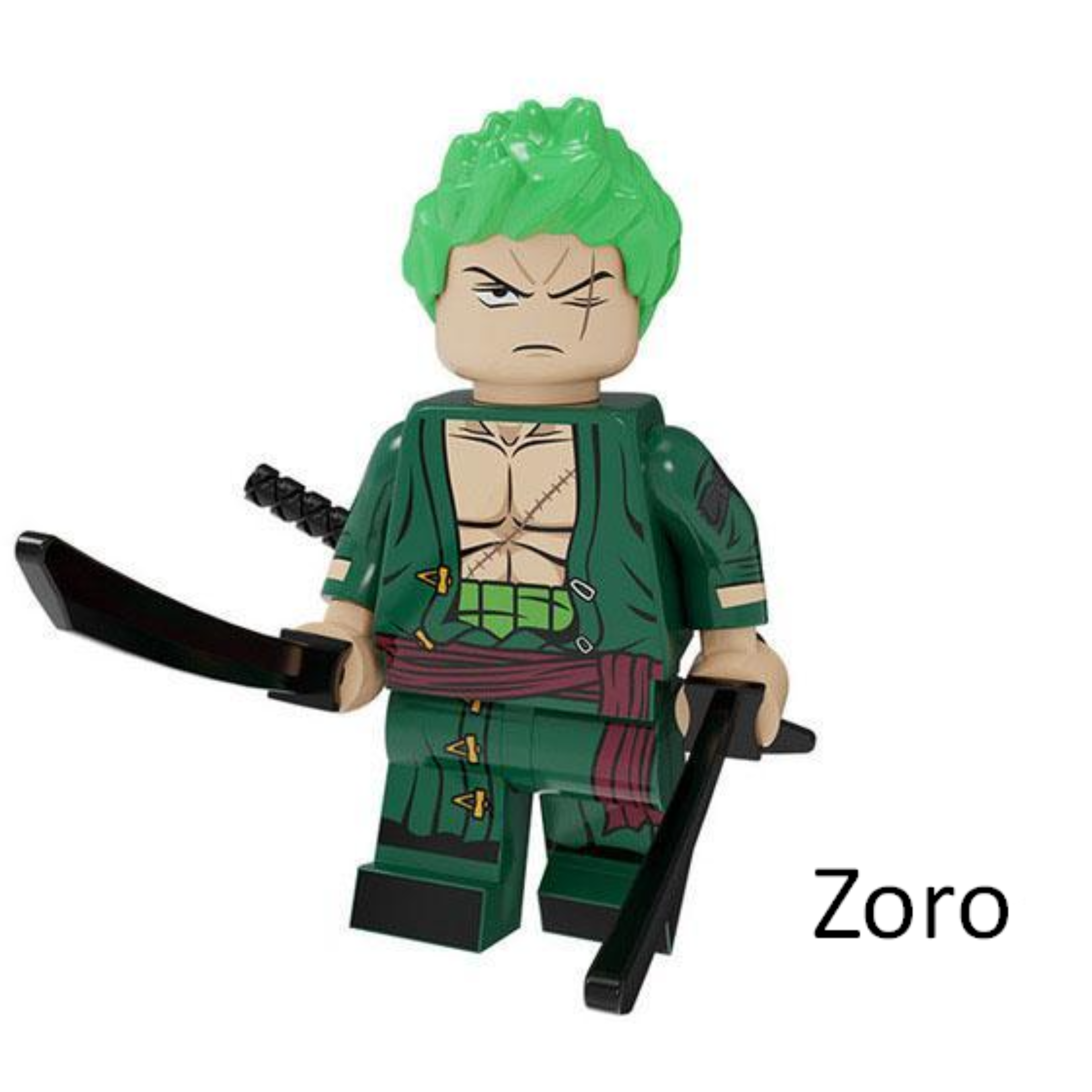 One Piece Minifigure Set of 8pcs With Weapons & Accessories – Brikzz