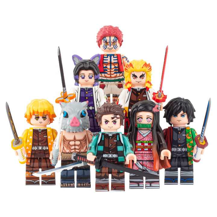 Lkjpo 8 Piece Mini Figure Demon Anime Collection Mini Figure Set Collection  Custom Collection Mini Figure Boys Girls Compatible with Lego Amazonde  Toys