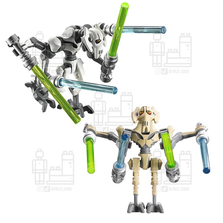 Star Wars General Grievous Minifigure Including Lightsaber Weapons Accessories