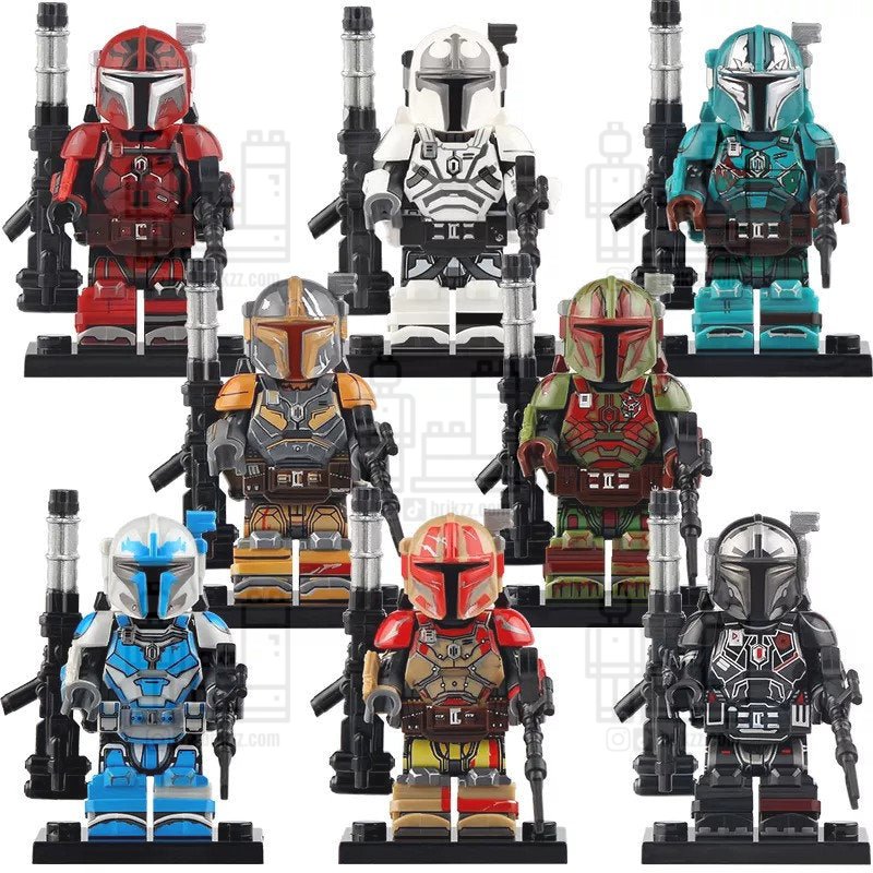 Star Wars Mandalorian Heavy Infantry Minifigures Set with Weapons & Accessories