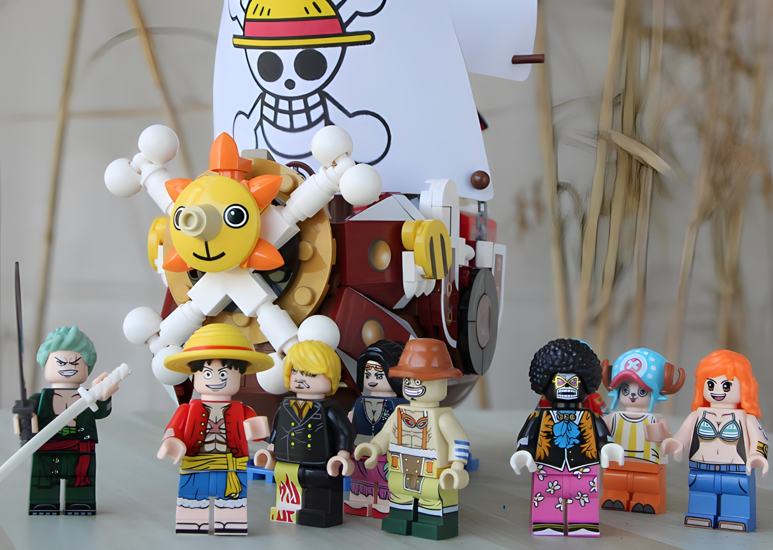 One Piece Anime Thousand Sunny Pirate Ship MOC Set With 9pcs Minifigures –  Brikzz