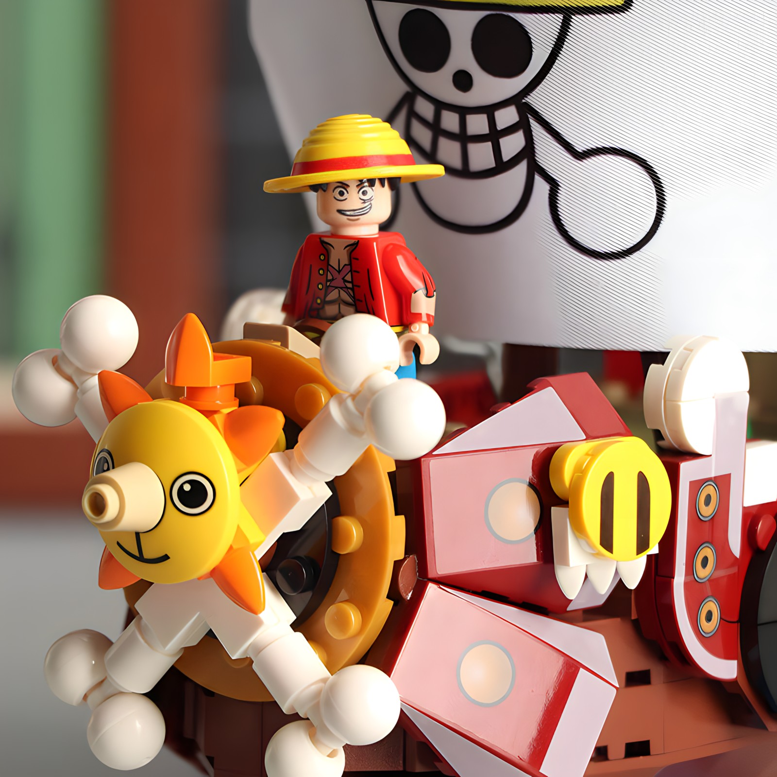 One Piece Anime Thousand Sunny Pirate Ship MOC Set With 9pcs