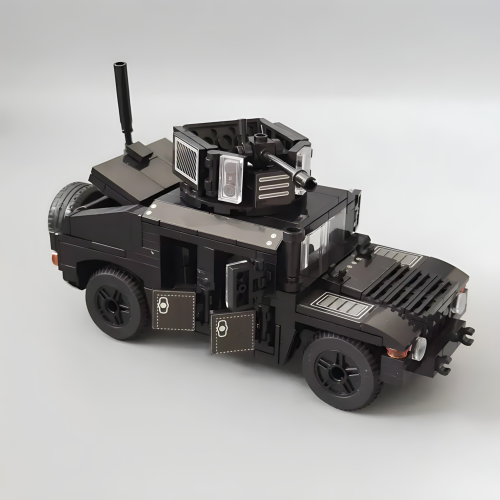 SWAT Truck police armored vehicle made w/ real LEGO® bricks and minifigs