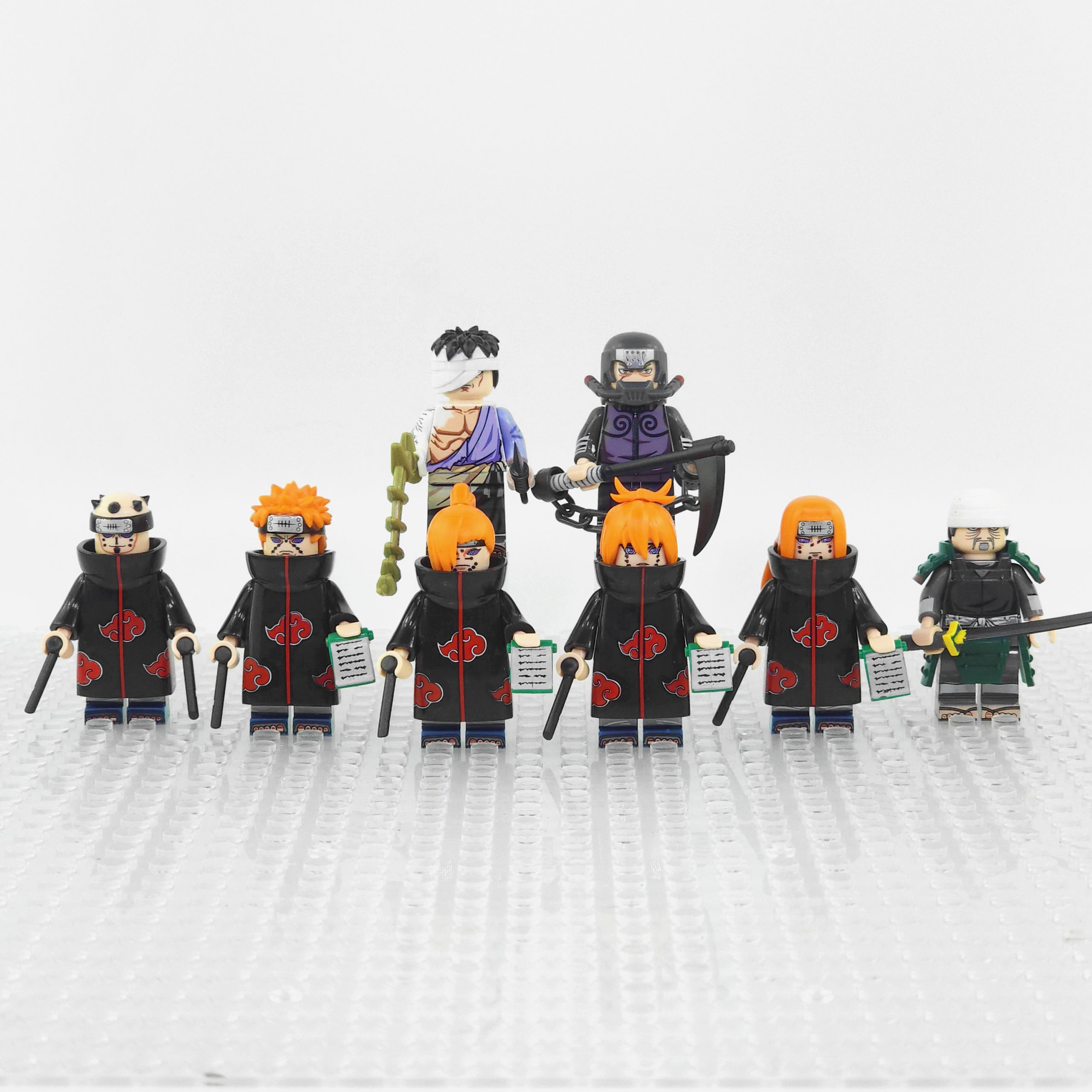 Anime Mini Action Figures Heads, Naruto Lego Akatsuki