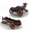 Medieval Ribauldequin & Bombard Building Blocks Set