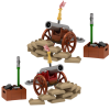 Military 2-Wheel 12 Pounder Cannon Cart MOC Building Set