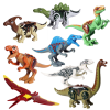 Jurassic World Dinosaur Minifigure Set of 8pcs T-Rex Velociraptor Brontosaurus Stegosaurus