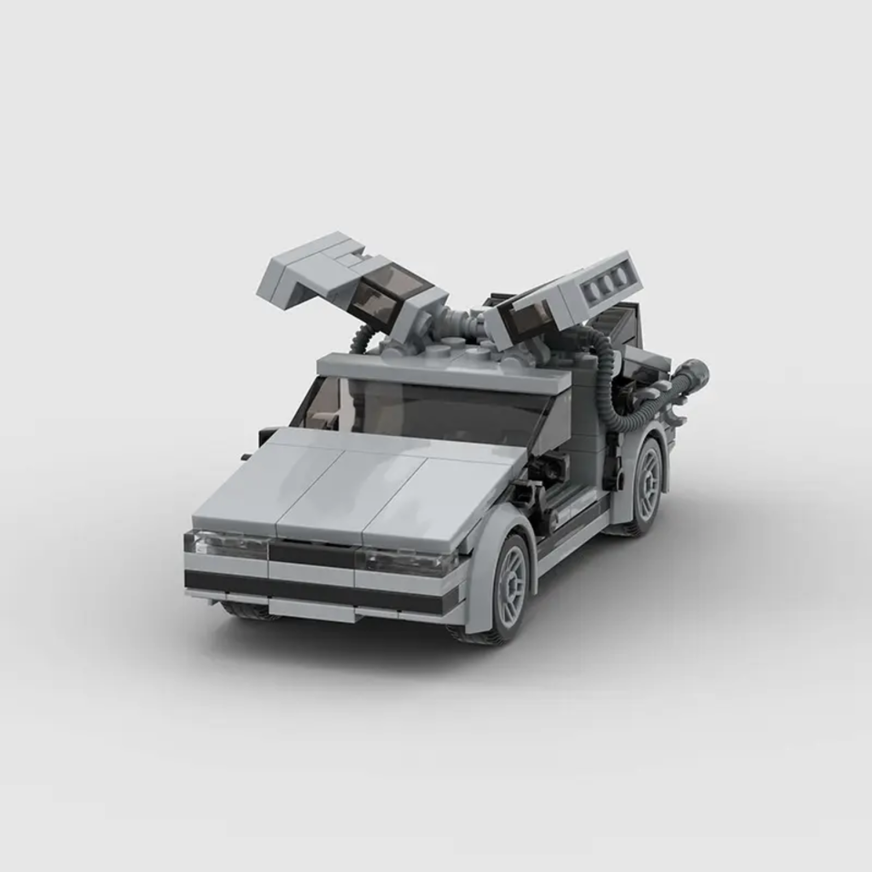 Time-Traveling Retro Car Delorean Building Blocks Set