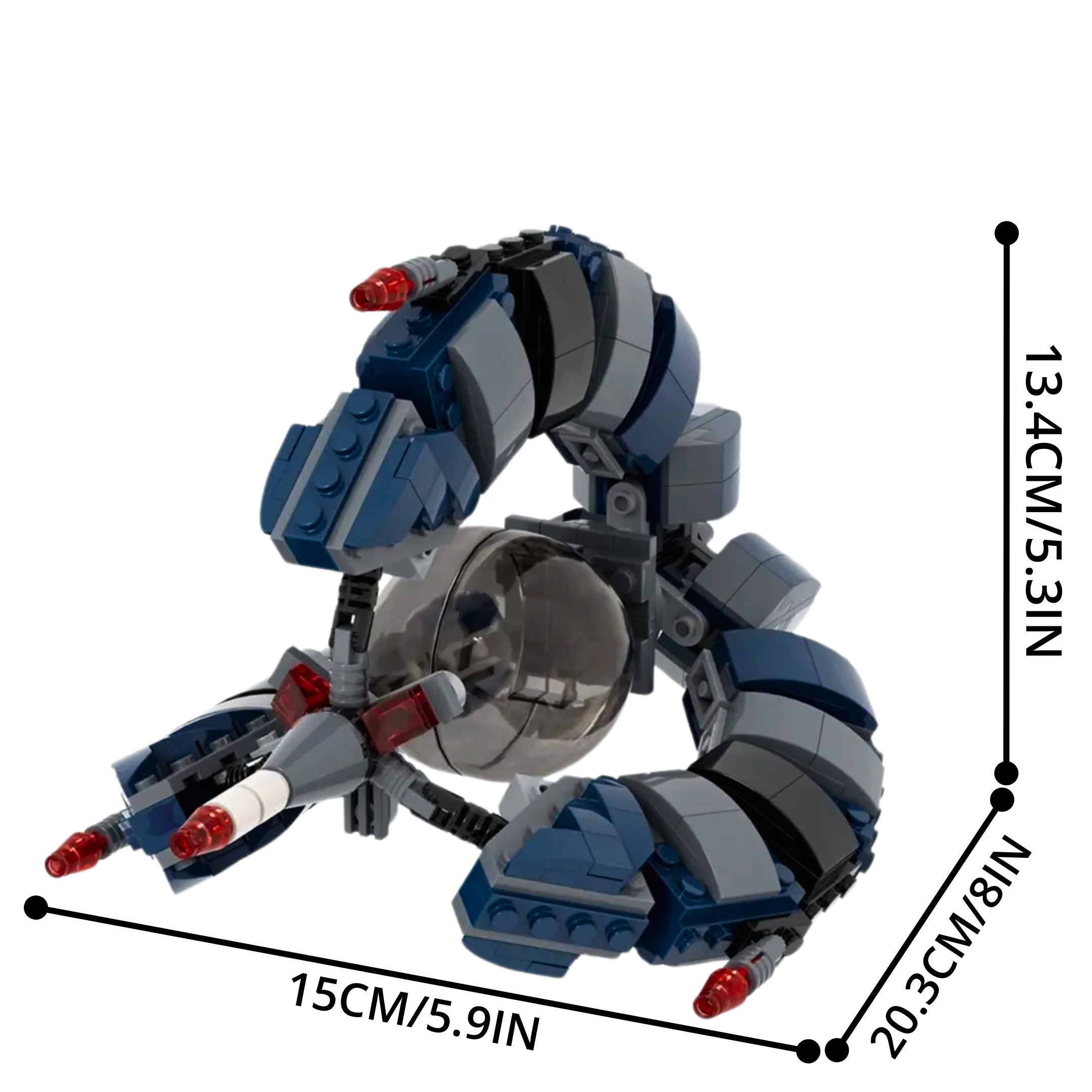 Droid Tri-Fighter MOC Building Set – 349pcs - Image 5