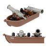 Pirate Gunboat Building Blocks Set - Cannon Boat (13pcs)