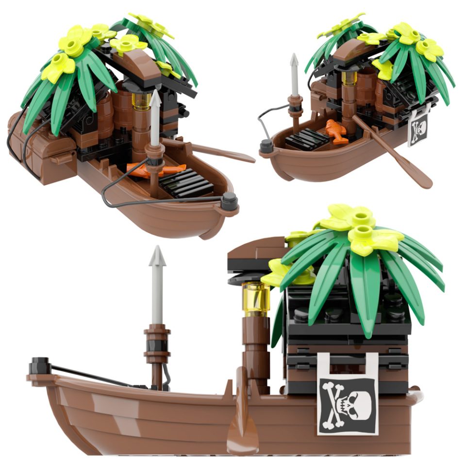Pirate Raft Building Blocks Set - Survival Float (76pcs)