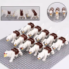 Battle Wolves Mounts for Minifigures Building Blocks Set (White)