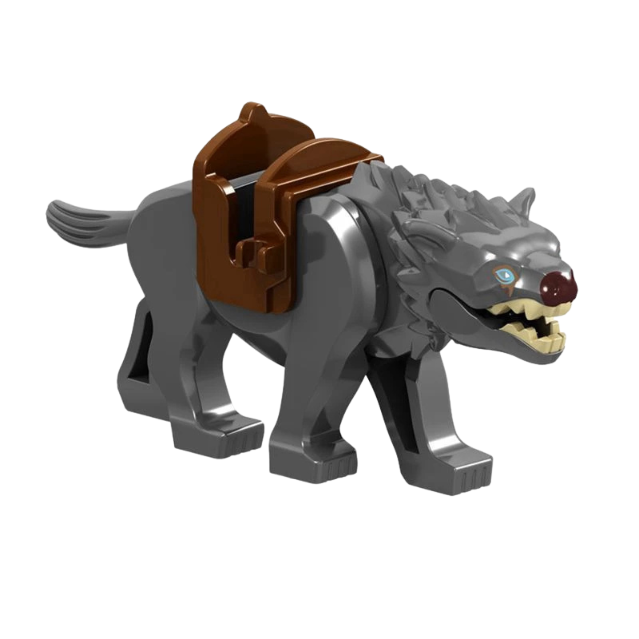 Battle Wolves Mounts for Minifigures Building Blocks Set (Grey) - Image 2
