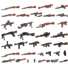 WWII Allied & Axis Weapons Pack for Minifigures – 40+ Historical Guns, Pistols & Gear Building Blocks Set