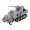 WWII German Sd.Kfz. 7/1 Half-Track Flak 37 Anti-Aircraft Gun Building Blocks Set