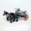 Medieval Twin-Horse Armored Battle Wagon Building Blocks Set