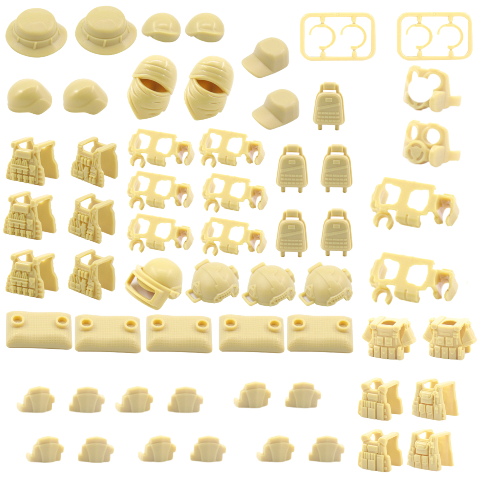 Desert Sand Military Gear Pack for Minifigures