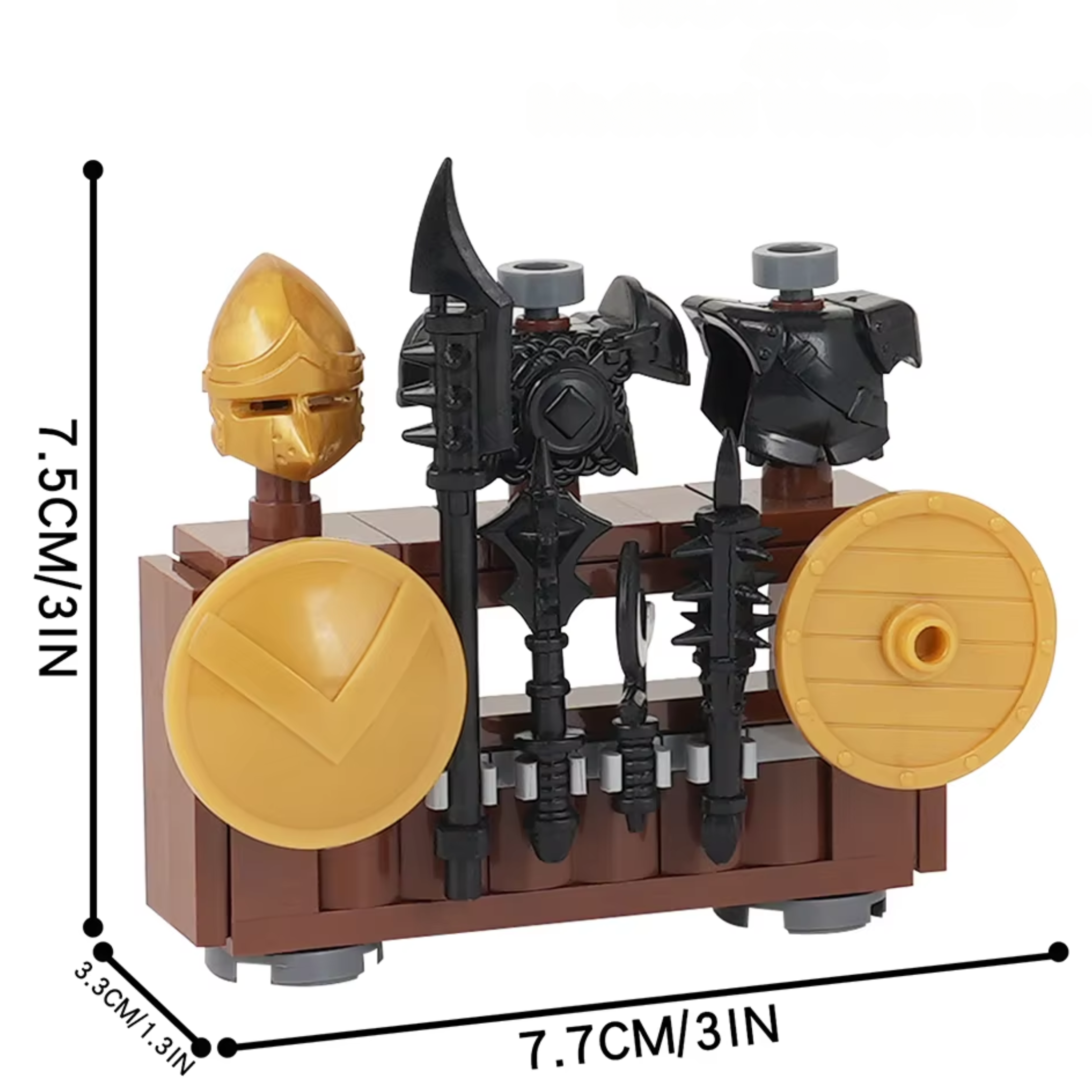 Spartan Warrior Armour and Weapon Rack Building Blocks Set - Image 5
