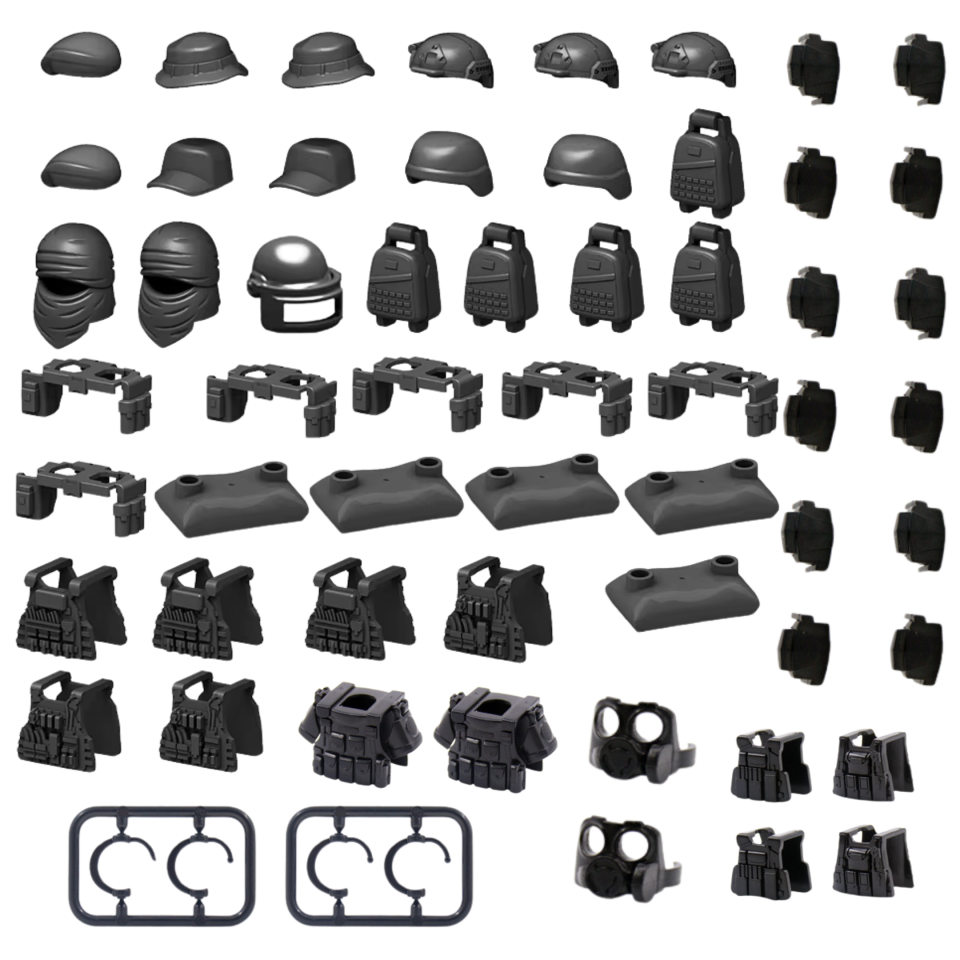 Tactical Special Forces Gear – Weapons and Accessories Pack for Minifigures