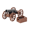 Dual-Axle Cannon Cart Building Block Set