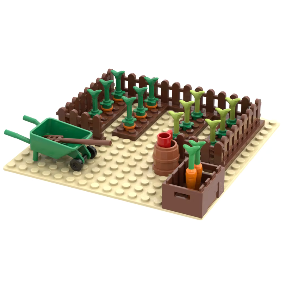 Carrot and Vegetable Patch Building Block Set