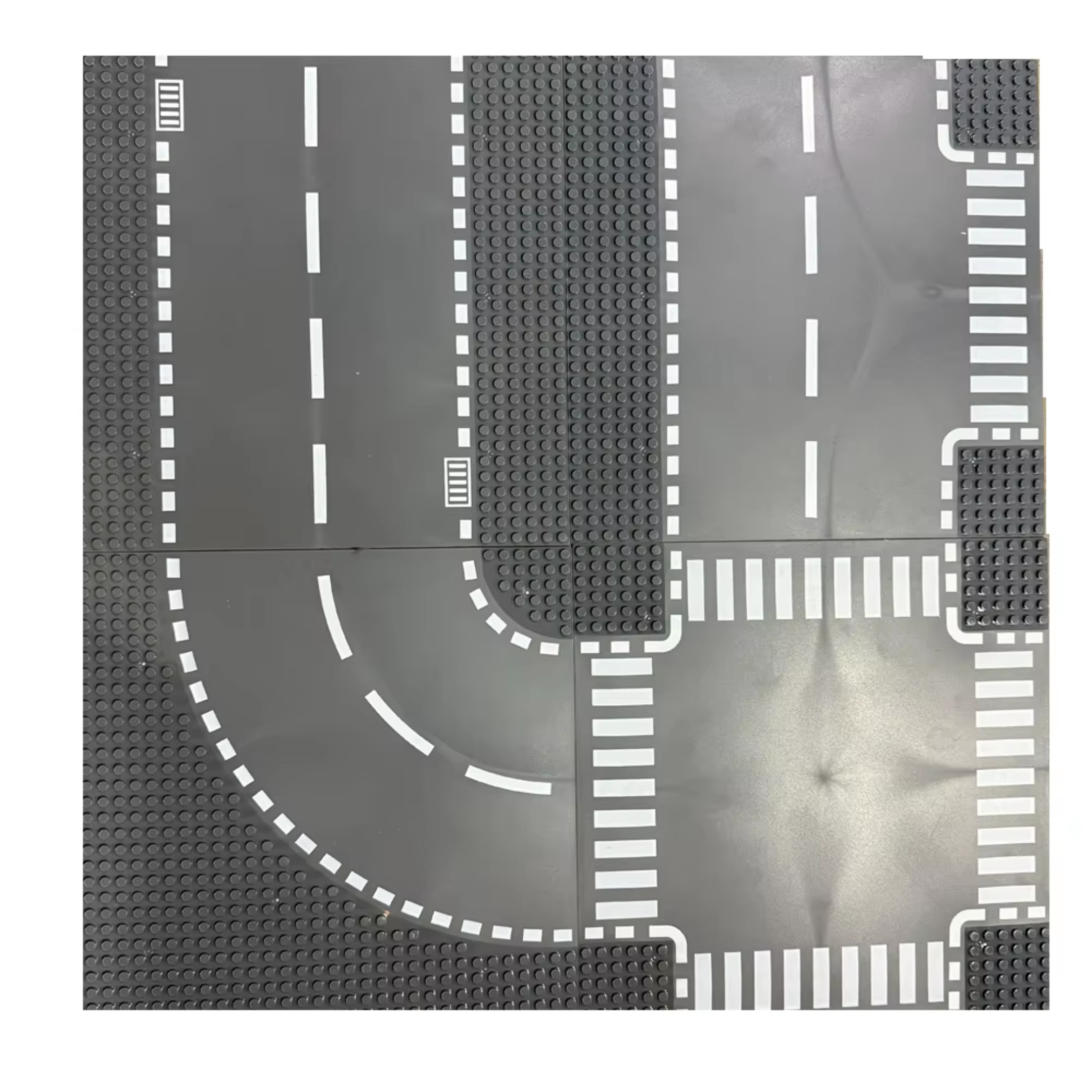 Modular Road Baseplates – Straight Road, Curve Road, T-Shaped Road, Cross Road
