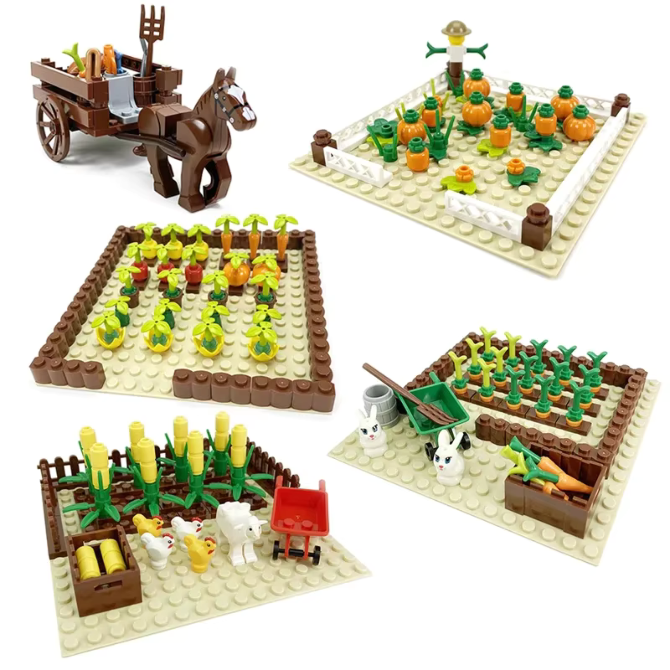 Carrot Garden with Rabbits Building Block Set - Image 2