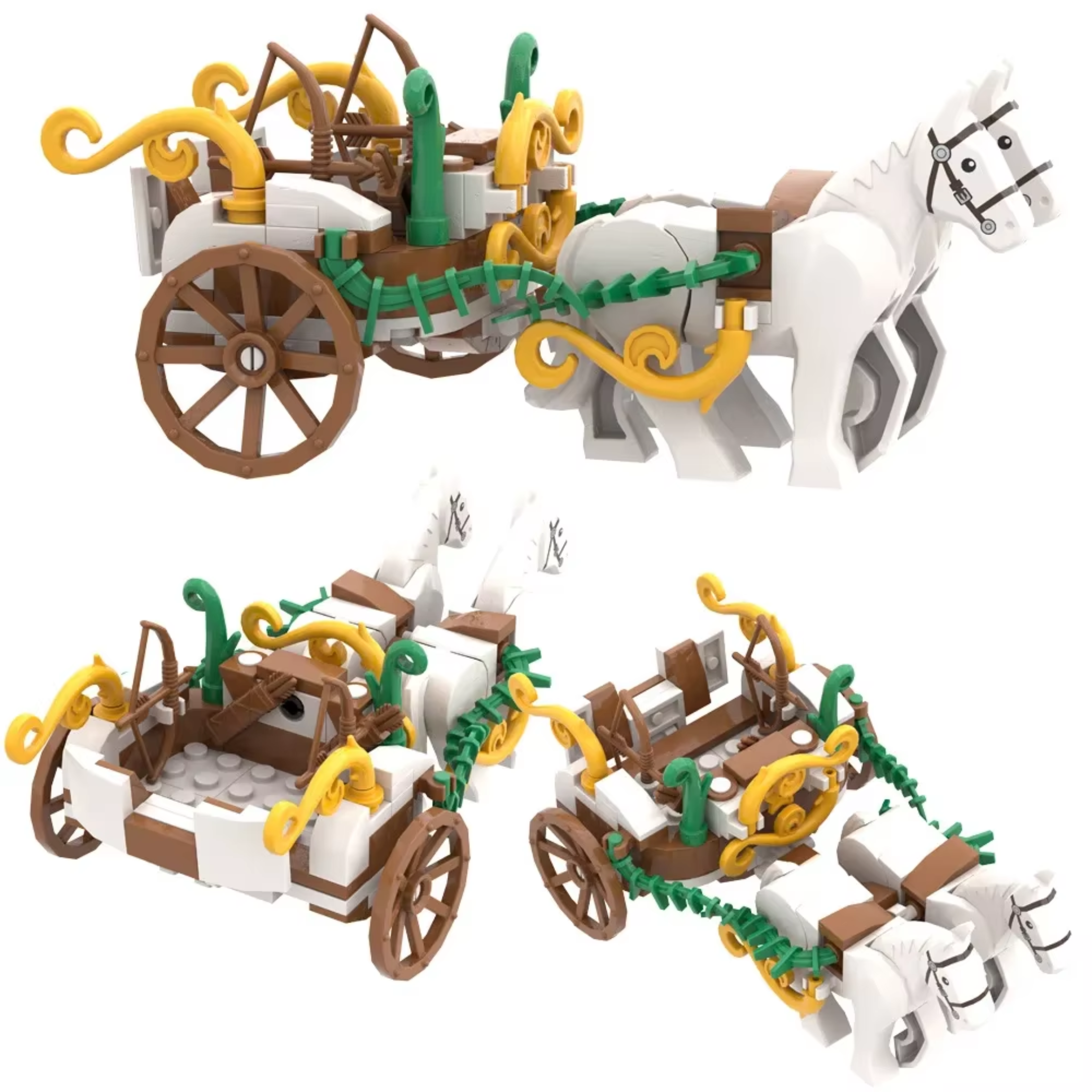 Medieval Elven Royal Carriage Building Blocks Set - Image 2