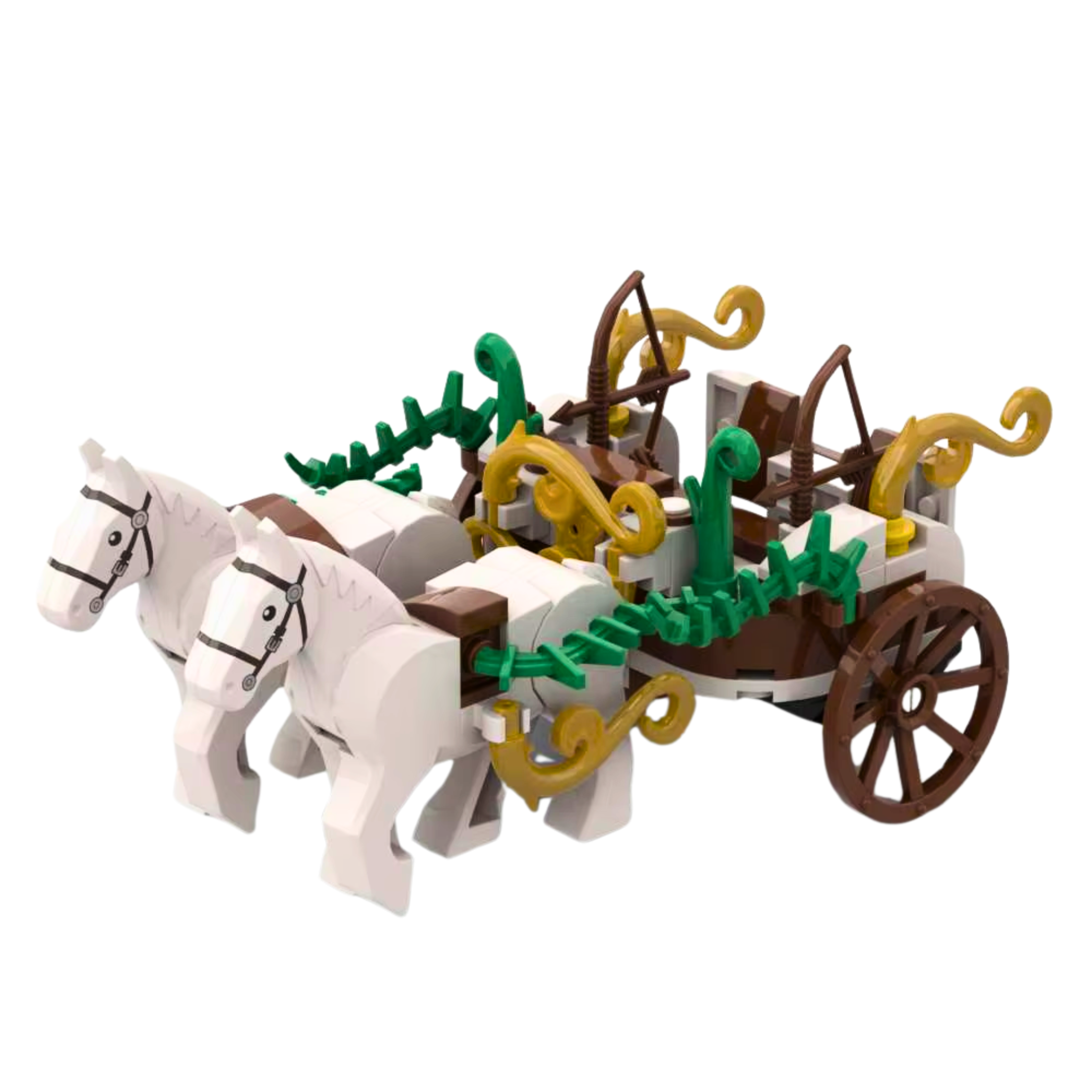 Medieval Elven Royal Carriage Building Blocks Set