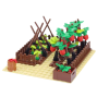 Tomato and Bean Trellis Garden with Barrel and Harvest Crate Building Blocks Set