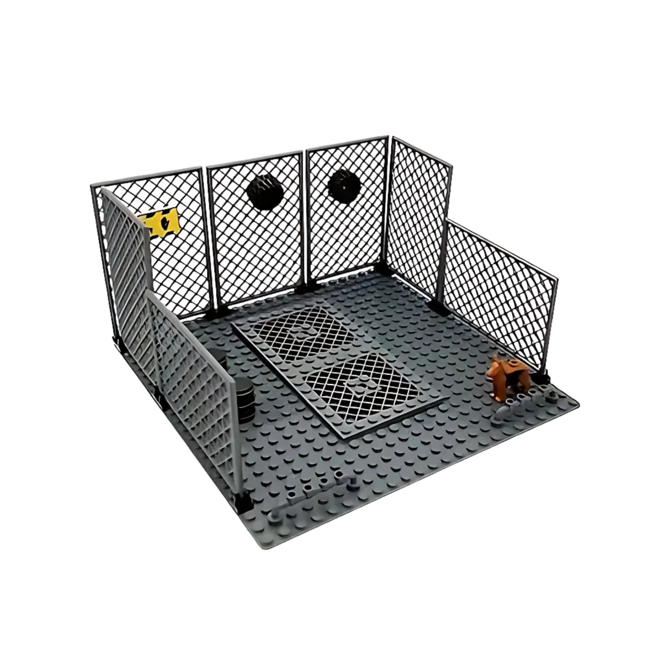 White Military Jeep and K9 Security Compound Building Block Set - Image 4
