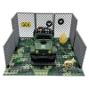 Green Army Jeep and Camouflage Security Compound Building Block Set