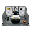 White Military Jeep and K9 Security Compound Building Block Set
