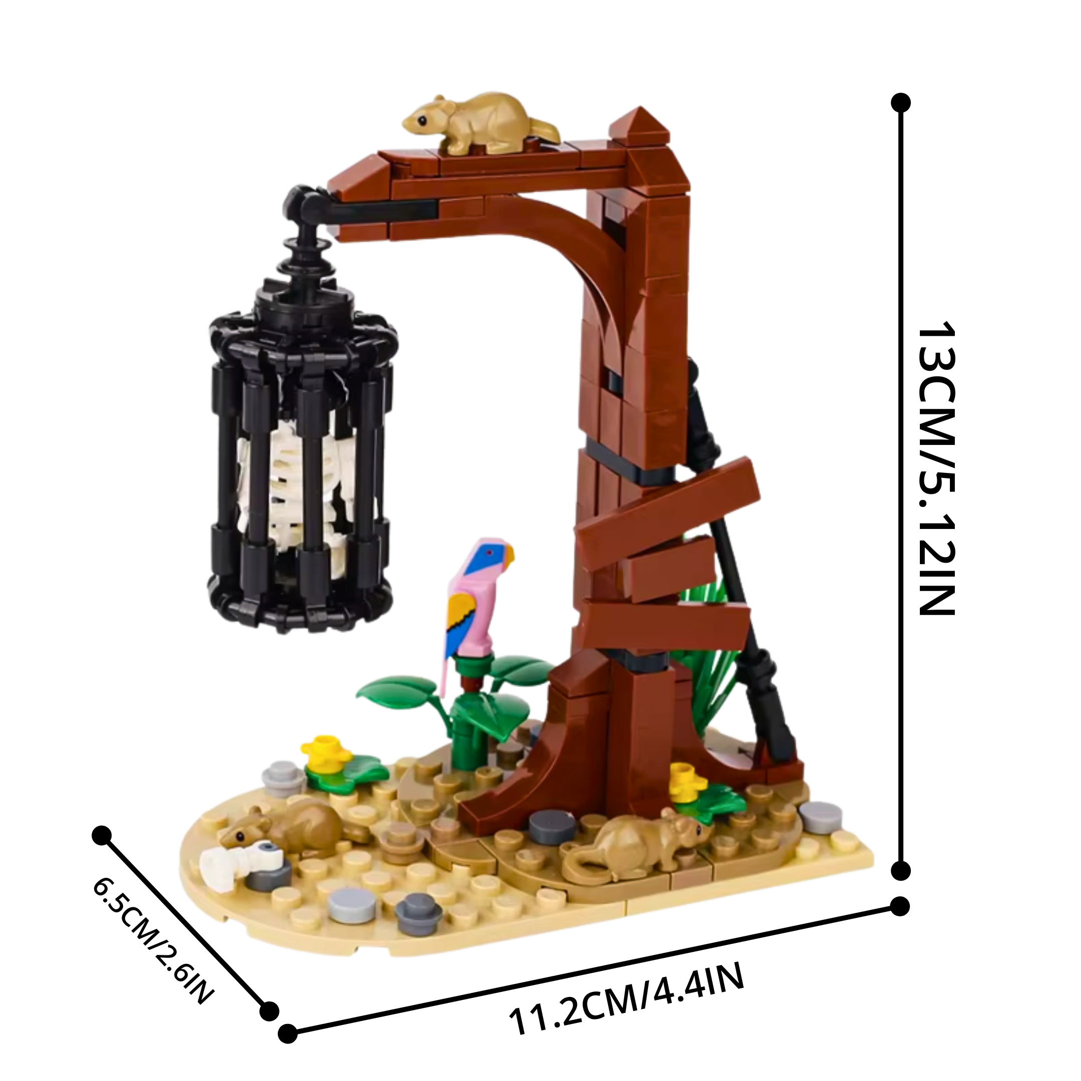 Medieval Hanging Cage Punishment Style 2 Building Blocks Set - Image 3