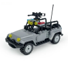 Tactical Assault Jeep with Mounted Gun Building Blocks Set