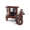 Medieval Enclosed Horse-Drawn Carriage Building Set