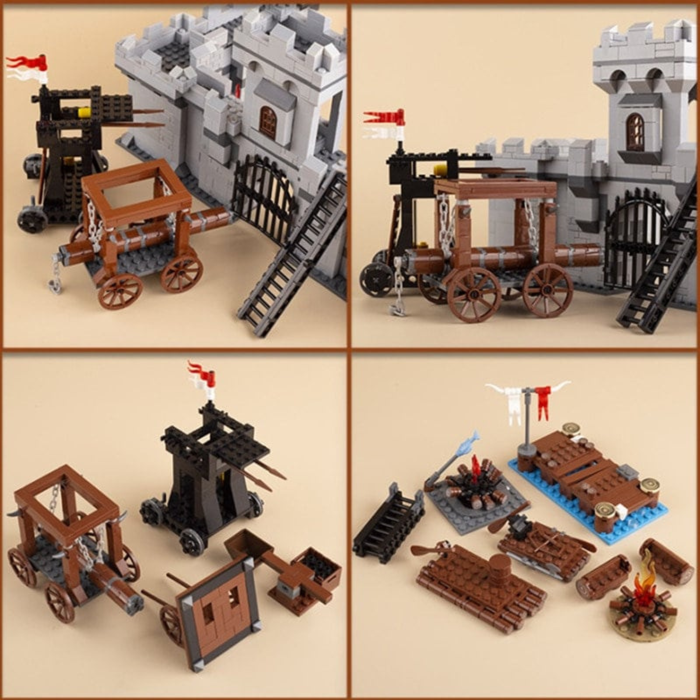 Medieval War Camp and Siege Equipment Building Blocks Set - Image 4