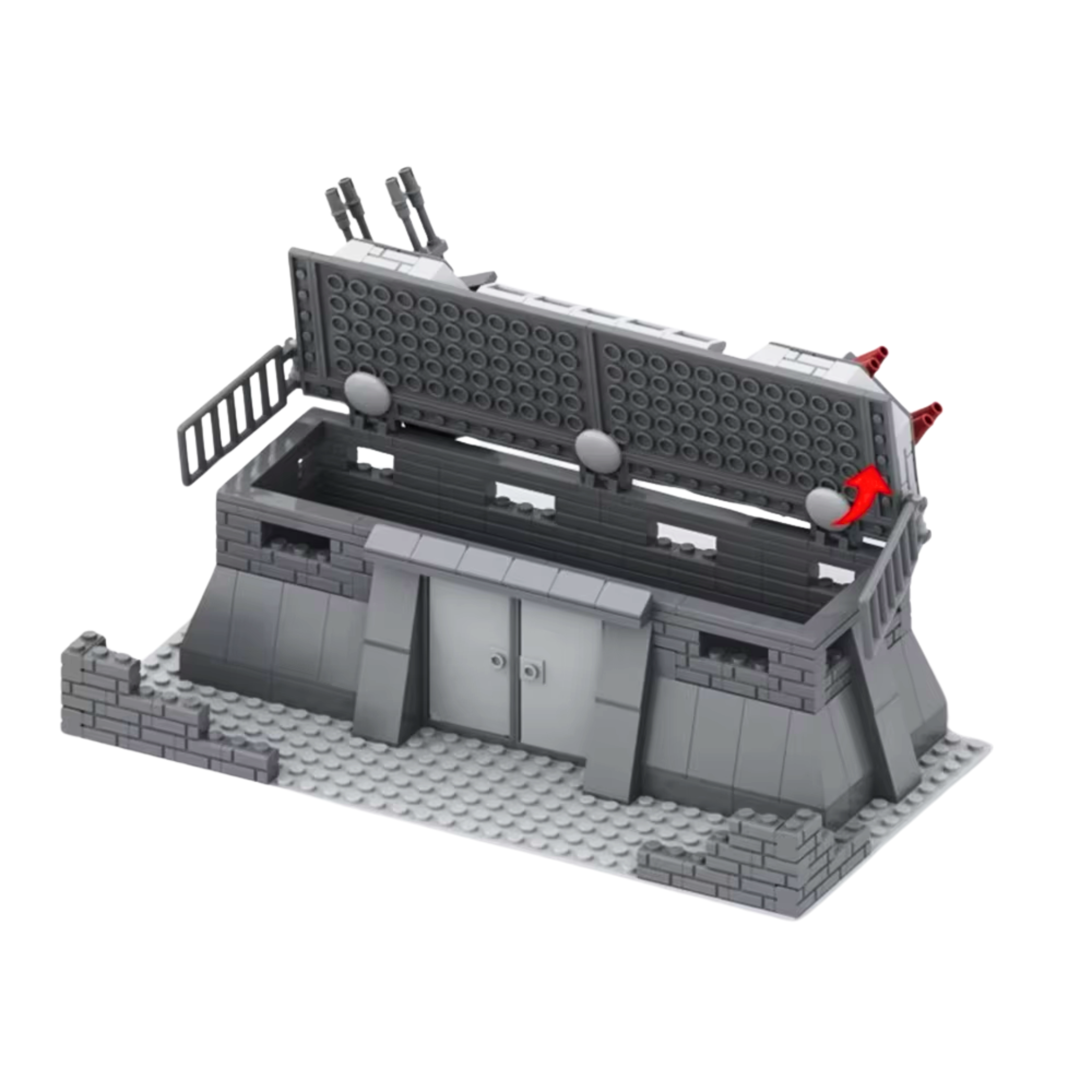Military Bunker Defense Fortress Building Blocks Set – Heavy Artillery Base - Image 2