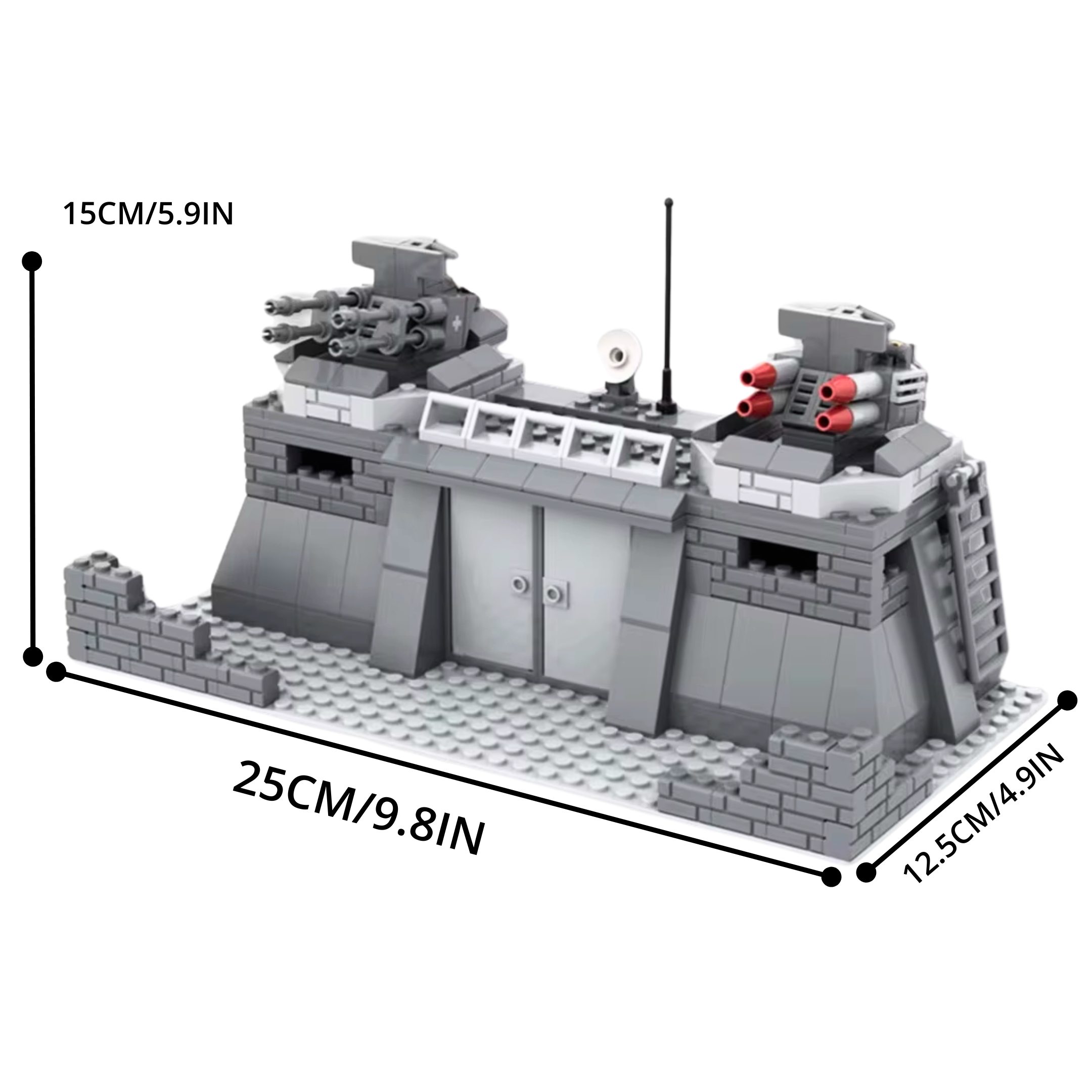 Military Bunker Defense Fortress Building Blocks Set – Heavy Artillery Base - Image 3