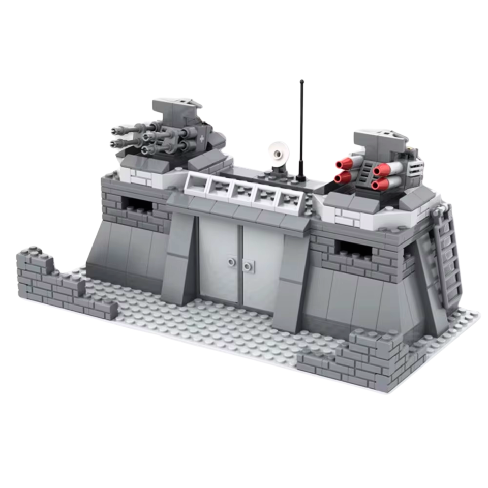 Military Bunker Defense Fortress Building Blocks Set – Heavy Artillery Base