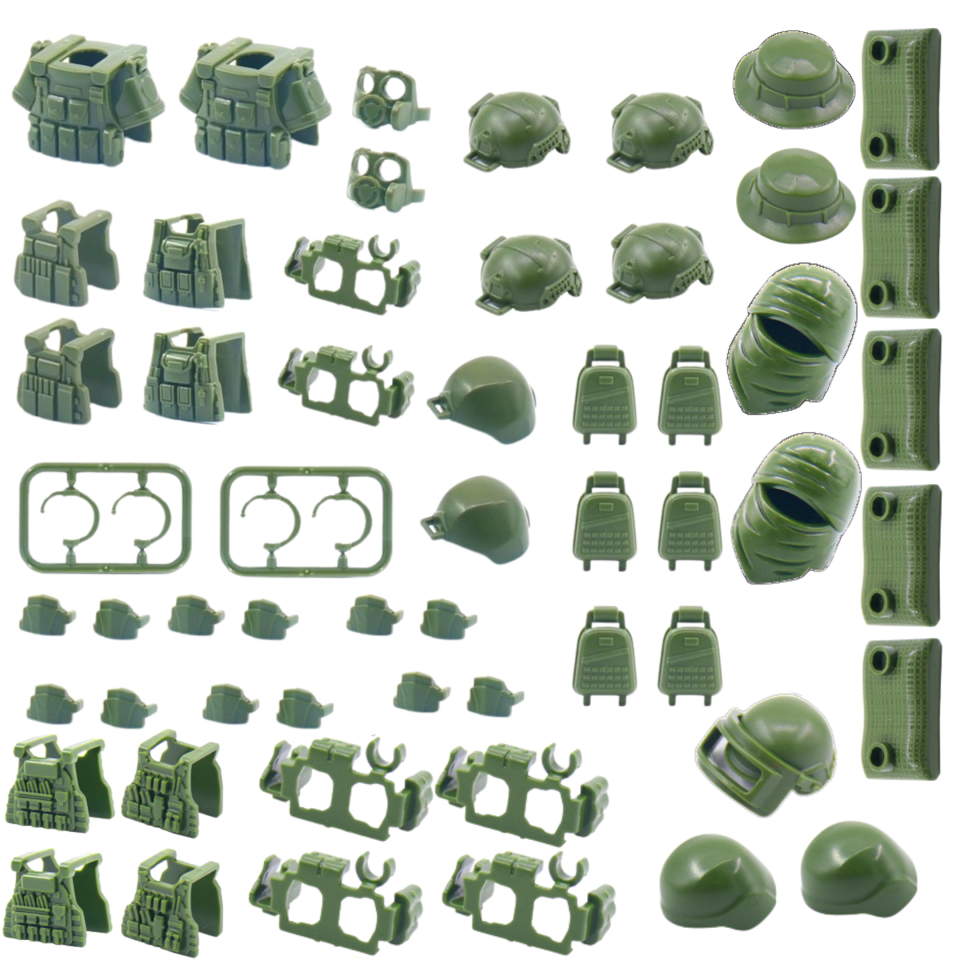 Desert Military Gear Pack – Weapons and Accessories for Minifigures