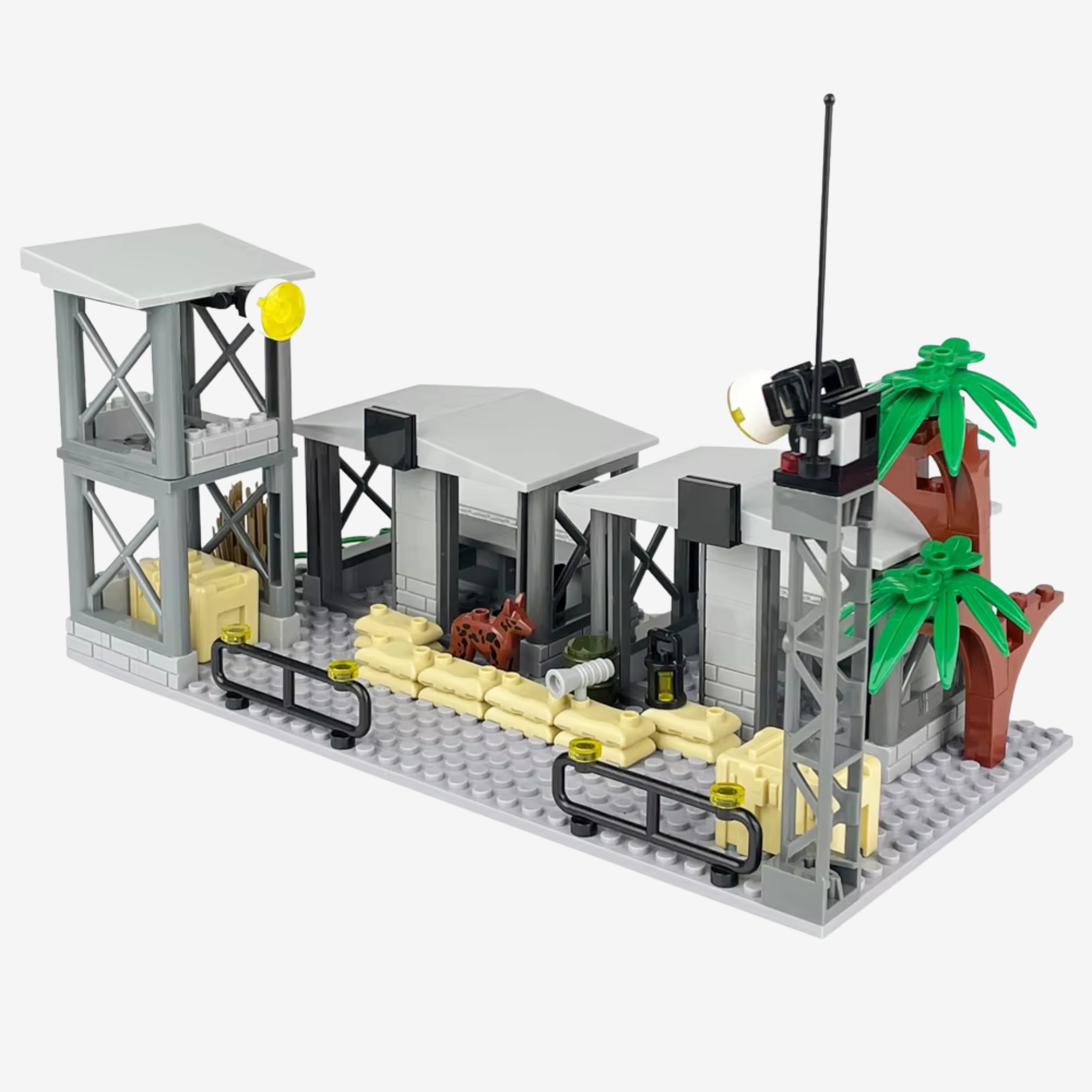 Military Outpost Defense Building Blocks Set