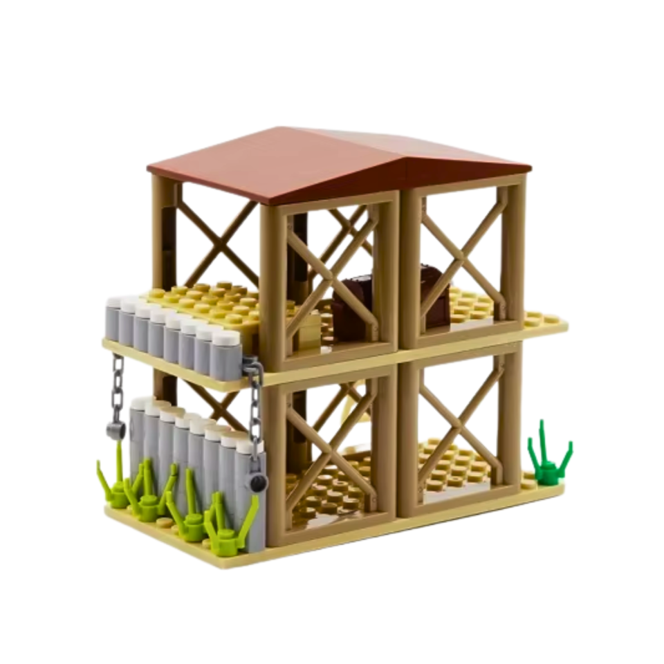 Military Watchtower Outpost Building Blocks Set