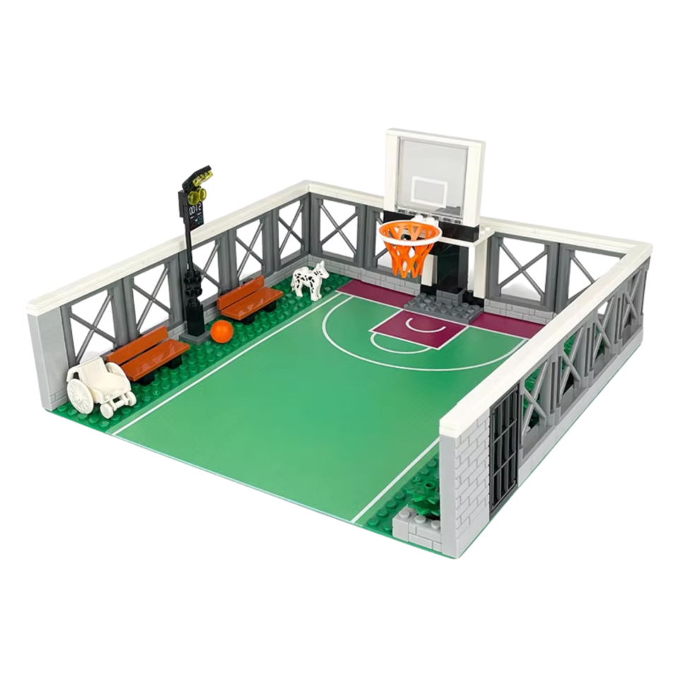 Urban Street Basketball Court Building Blocks Set – Sports & Recreation Play Area