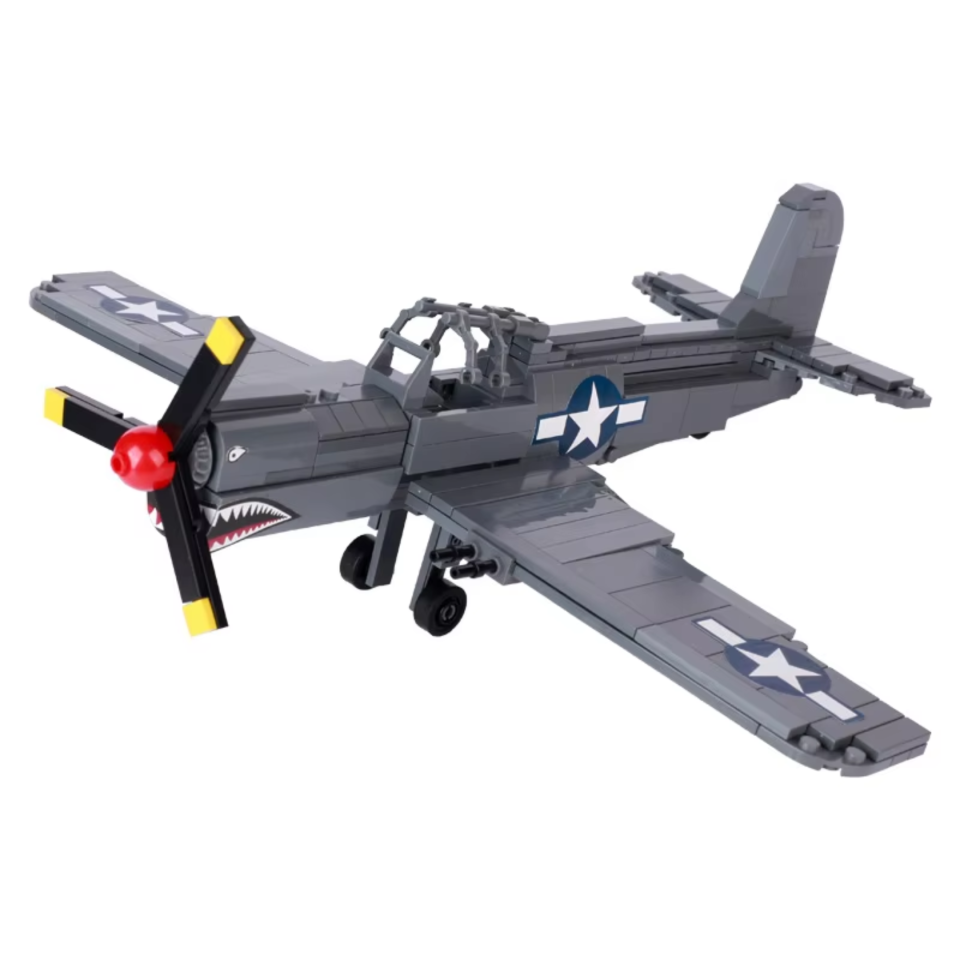 WWII P-40 Warhawk US Fighter Building Blocks Set