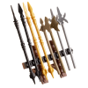 Medieval & Siege Polearm Weapon Rack Building Block Set