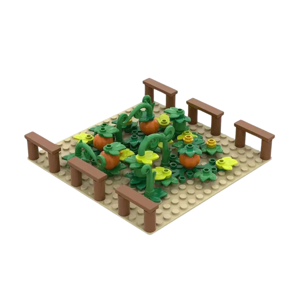 Pumpkin Patch Vegetable Garden Building Blocks Set