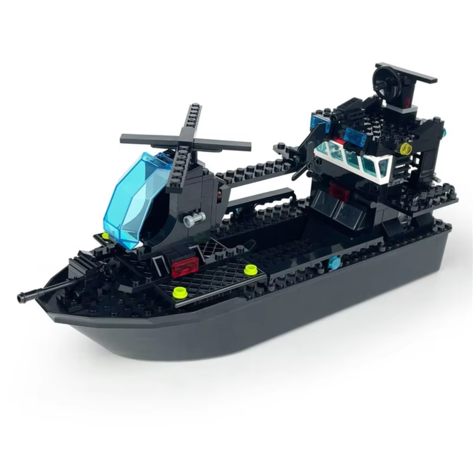 Tactical SWAT Gunship with Helicopter Building Blocks Set