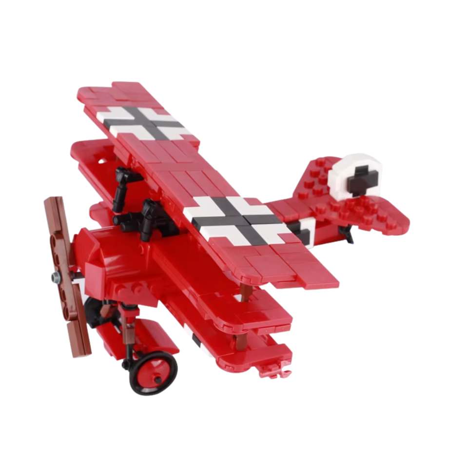 WWI Red Baron Fokker Dr.I German Triplane Building Blocks Set