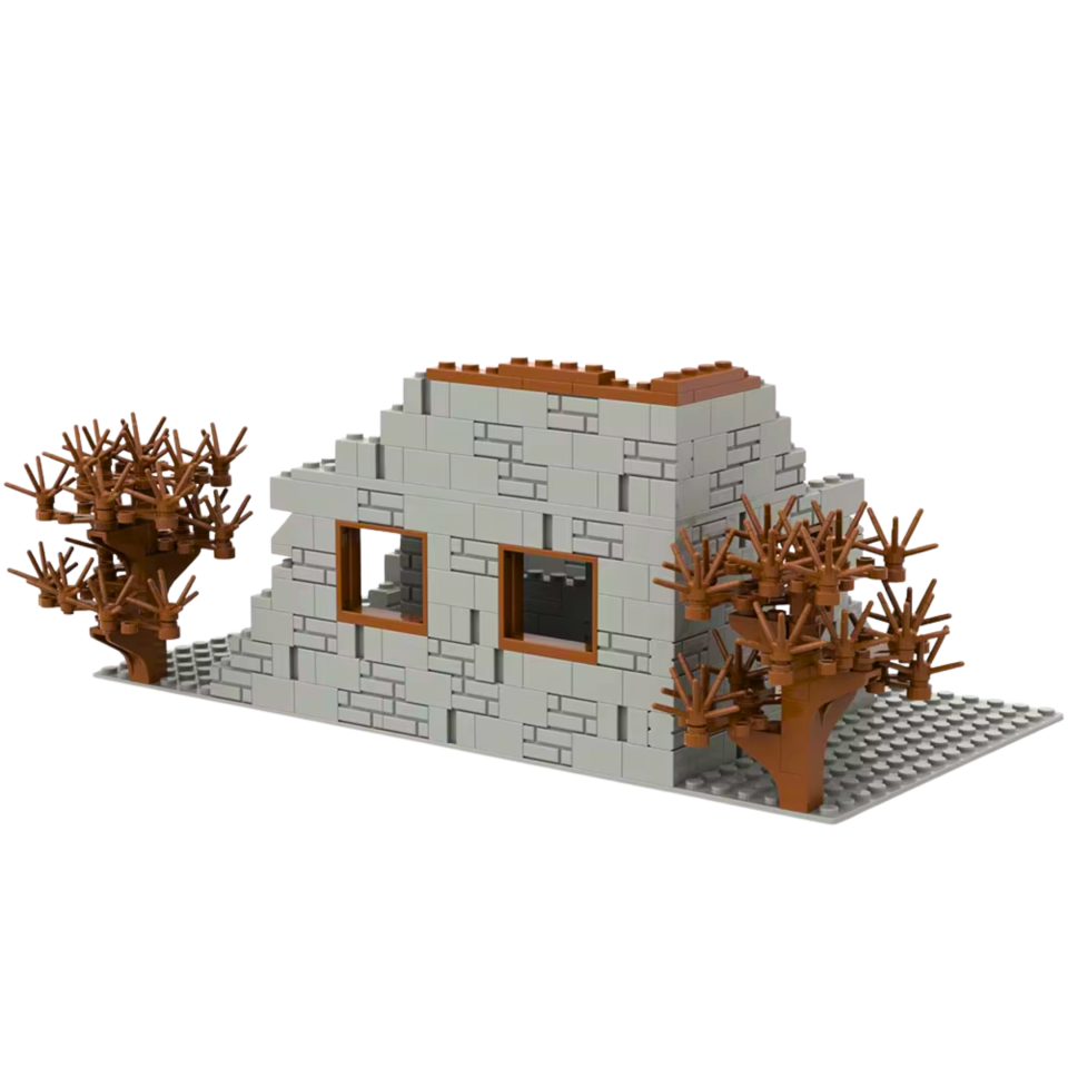War-Torn Ruined Building Blocks Set